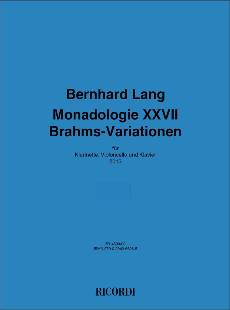 Monadologie XXVII 'Brahms‐Variationen'